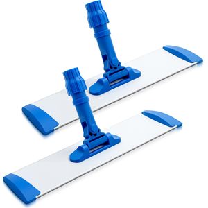 Tête de balai plat en aluminium durable pour le nettoyage des sols, recharge de 40/60/90 cm avec rotation à 360° °   Tête de balai plat rotative avec fixation <span class=keywords><strong>velcro</strong></span> - Product Image 1