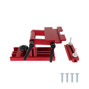 Support d'outils Xuzhong pour meuleuse d'établi de 6 à 8 pouces, fixation réglable en alliage d'aluminium rouge et argenté - Product Image 3