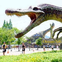 Eğlence parkı yaşam boyutu Animatronic büyük dinozor modeli oyun alanı dev robotik dinozor