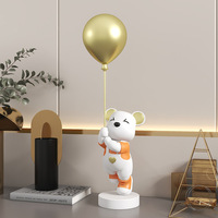 NOUVELLE ARRIVÉE ORNEMENT EN RÉSINE EN FORME D'OURSON PEINT À LA MAIN POUR L'INTÉRIEUR