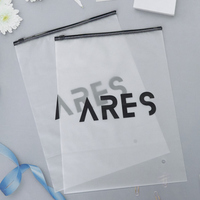 Emballage à glissière en poly pe écologique, sac en plastique transparent auto-scellé pour vêtements