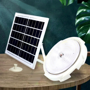 Solar Panel 200W Powered <b>LED</b> Double Color Round Ceiling <b>Light</b> White Plastic Cover <b>Surface</b> <b>Mounted</b> Modern Design - Product Image 1