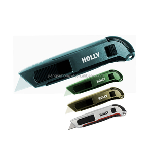 Cuchillo de Seguridad Retráctil Automático, Cuchilla de Aleación Metálica, Cuchillo Utilitario <span class=keywords><strong>con</strong></span> Retracción Automática, Cuchillo Utilitario Seguro <span class=keywords><strong>con</strong></span> Resorte - Product Image 1