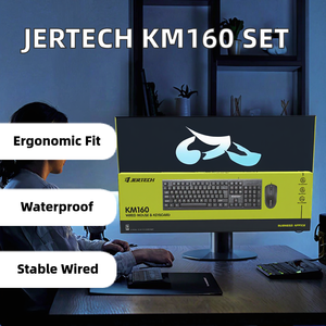 JERTECH KM160 Slim Waterproof Wired <b>Mouse</b> and Keyboard Combo with 3-Key Anti-Ghosting in Stock - Product Image 2
