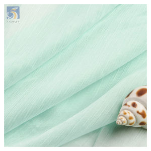 库存批量 100% 涤纶绉纱面料 30D 丝条纹皱纹雪纺绉纱面料，用于窗帘和服装 - Product Image 5
