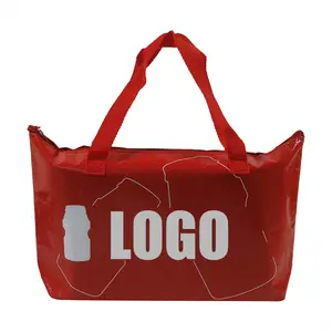 Keçe kumaş soğutucu çanta ambalaj bira ve gıda yalıtımlı küçük plaj soğutucular Logo dikdörtgen çocuk soğutucu çanta