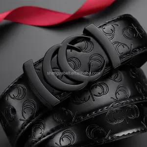 Cinturón profesional de alta calidad para hombre y mujer, correa de diseño con doble letra C, color negro