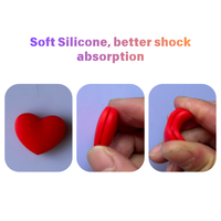Amortisseur de vibrations pour raquette de padel en forme de cœur, en silicone, accessoires portables