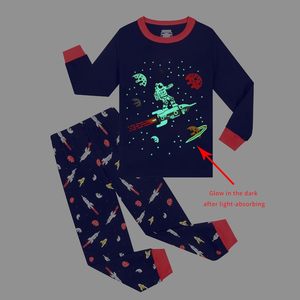 Pyjama d'automne en coton à manches longues pour garçons, imprimé astronaute de dessin animé, tailles 98 104 110 116 <span class=keywords><strong>122</strong></span> <span class=keywords><strong>128</strong></span> 134 - Product Image 4