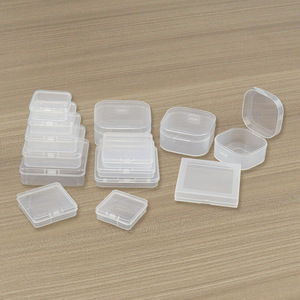 Transparent Plastic <b>Storage</b> <b>Box</b> Set Rectangle With Lid For Hardware Fishing Gear Cards Office Organizer 5 10cm Square - Product Image 2