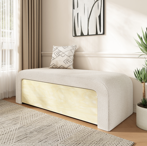 Banco Moderno Convertible y Ajustable Tapizado con Cajón para Dormitorio, Sala de Estar y Oficina en Casa - Product Image 2