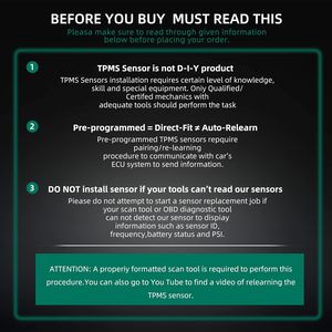 CDWTPS <b>TPMS</b> Sensor 315Mhz Tire Pressure Monitoring For Chevrolet Silverado GMC Cadillac Buick Pontiac Saturn Hummer - Product Image 6