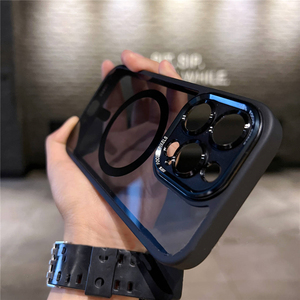 Custodia per telefono trasparente con lenti magnetiche in metallo <span class=keywords><strong>di</strong></span> seconda generazione per <span class=keywords><strong>iphone</strong></span> <span class=keywords><strong>11</strong></span> 12 13 14 Pro Max <span class=keywords><strong>Cover</strong></span> cellulare - Product Image 4