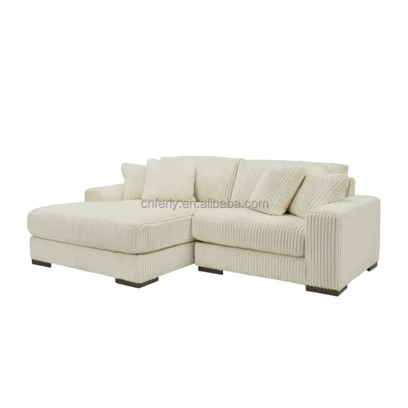 Tela de estofamento Ferly ODM OEM para sofá sofá de canto modular em forma de U, sofá de dois lugares para sala de estar