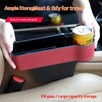 Boîte de rangement moderne en cuir pour l'espace entre les sièges de voiture et organisateur de fentes, accessoire de voiture multifonctionnel
