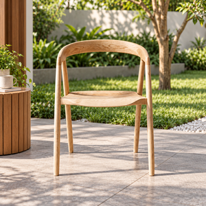 Modern Midcentury Modern Wooden <b>Dining</b> <b>Chair</b> Solid Wood Construction Backrest Light Villa Stable Design Home Furniture Natural - Product Image 1