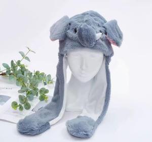 Lindo Gorro de Peluche de Animal <span class=keywords><strong>Mario</strong></span> con Orejas Móviles, Luces LED, para Niños, Disfraz de Cosplay, Gorro de Invierno - Product Image 4