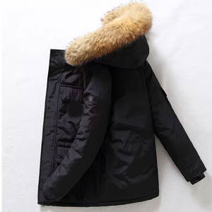 Parka d'<span class=keywords><strong>hiver</strong></span> pour <span class=keywords><strong>femme</strong></span>, style européen, en duvet d'oie, coupe slim, épaisse, coupe-vent, en coton, pour l'extérieur, avec capuche, pour temps froid - Product Image 3