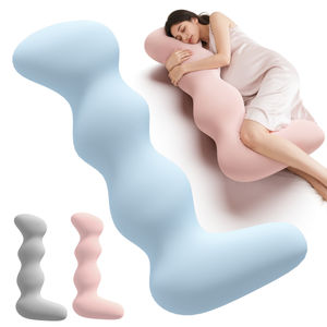 Oreiller de grossesse ergonomique multifonctionnel en mousse à mémoire de forme avec housse amovible, positionneur de sommeil et de sieste en forme de bande longue pour le corps - Product Image 1