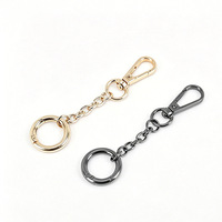 Lot de connecteurs mousquetons à ressort robustes pour chaînes de sacs, pièces de porte-clés, accessoires de bricolage pour la fabrication de bijoux, sacs et porte-clés