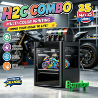 Imprimante 3D Bamboo Lab H2C Combo 7 couleurs, double buse, Hotend Vortek, WiFi, Caméra IA Cloud, Version Globale, Sans Verrouillage, CE