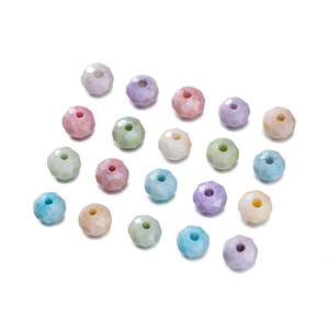 Perles en verre cristal 6mm, rondes et plates, couleur bonbon, pour la fabrication de bracelets, accessoires de bijoux DIY - Product Image 5