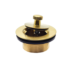 Kit di Pulizia Universale in Ottone Dorato Anti-odore per Scarico Vasca da Bagno con Sistema Lift and Turn - Product Image 1