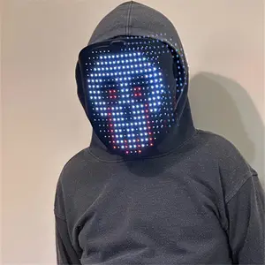 2023 mise à niveau musique masque LED masque lumineux numérique pour Halloween noël nouvel an fête