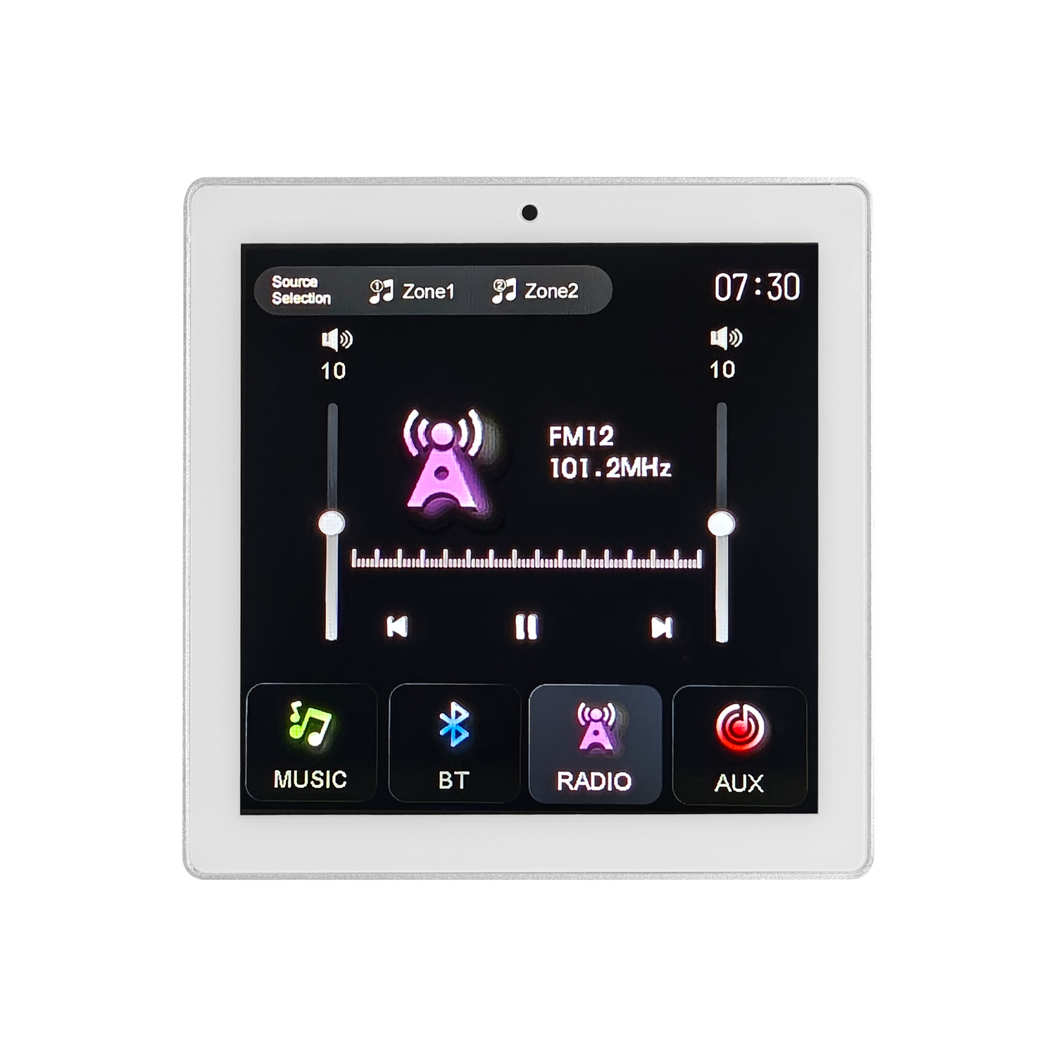 2x25W Wall Mount Music Amplifier with 4 Inch IPS Display & Infrared Remote for Home Hotel Commercial Audio · image 6