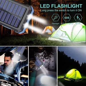 พาวเวอร์แบงค์ LED ขายดี ความจุ 20000mAh พร้อมไฟฉาย พลังงานแสงอาทิตย์ สำหรับสถานีพลังงานกลางแจ้ง - Product Image 3