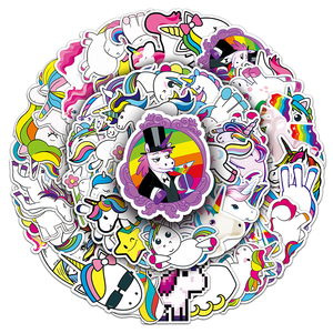 51pcs קריקטורה חמוד unicorn pvc ויניל מדבקה עמיד למים חבילות מדבקה לילדים מחשב נייד סקייטבורד - Product Image 5