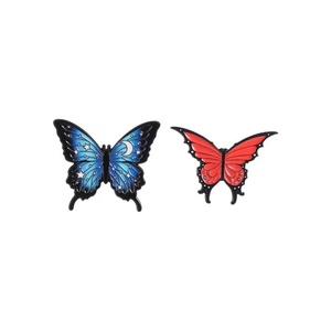 Broches <span class=keywords><strong>de</strong></span> Mariposa Metálicos al por Mayor, Creativos, Únicos y Lindos, Broches <span class=keywords><strong>de</strong></span> Mariposa Azules y Rojos, Broches con Impresión UV, Insectos <span class=keywords><strong>de</strong></span> Dibujos Animados - Product Image 1