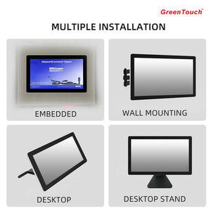 Màu Xanh lá cây cảm ứng 21.5 inch IP 65 cảm ứng không thấm nước màn hình điện dung cảm ứng công nghiệp Màn hình LCD đóng khung với DVI/HD/VGA cổng - Product Image 6
