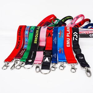 Fully Personalized Custom Printed Polyester Lanyard with ID Clip and Card Your Own Keychain for Promotional Purposes