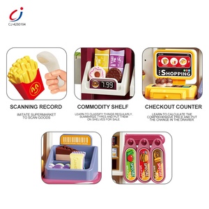 Jouet de <span class=keywords><strong>caisse</strong></span> <span class=keywords><strong>enregistreuse</strong></span> de supermarché Chengji, simulation de nourriture, jeu de supermarché pour <span class=keywords><strong>enfants</strong></span> avec lumière et son - Product Image 4