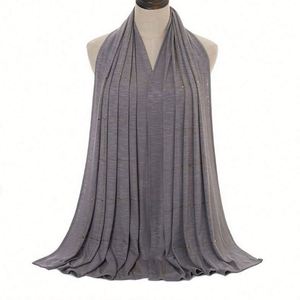 ฮิญาบสำหรับผู้หญิงมุสลิม ผ้าคลุมศีรษะอิสลามยอดนิยม ล่าสุด ประดับด้วยอัญมณี ผ้าแคนวาส โพลีเอสเตอร์ แฟชั่น บรรจุในถุง OPP 1 ใบ รุ่น ZYF-1456 - Product Image 6