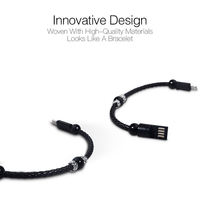 EONLINE 3D UV OEM 22CM Creative USB Charger Data Sync Cable Bracelet Wrist Band pour Android Type-C pour Samsung xiaomi