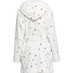 Albornoz de felpa con capucha para mujer - Product Image 4