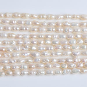 ไข่มุกน้ำจืดสีขาวธรรมชาติขนาด 3-4 มม. สำหรับทำเครื่องประดับแบบกึ่งสำเร็จรูป แสงสองด้าน สำหรับงาน DIY สร้อยคอทำมือ ลูกปัดแบบหลวม - Product Image 3