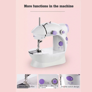 Mini Macchina da Cucire Elettrica Portatile con Pedale a Velocità Regolabile <span class=keywords><strong>per</strong></span> <span class=keywords><strong>Sartoria</strong></span> da Tavolo - Product Image 3