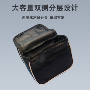 Bolsa para cuadro delantero de bicicleta de montaña, color negro, gran capacidad, con bolsillo para teléfono, para almacenamiento en el manillar de bicicleta de carretera - Product Image 5