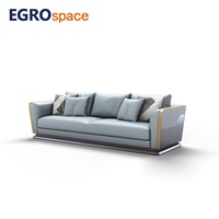 EGROspace Fournisseur Professionnel Ensemble de Mobilier de Bureau en Cuir Luxe Fonctionnel Canapé Sectionnel Exécutif pour Visiteurs