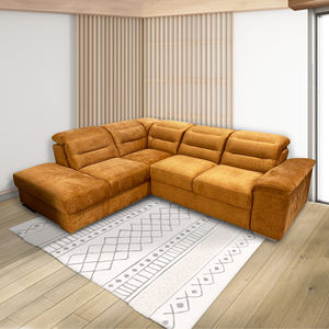 PHIL MOD. Angolo Soggiorno Sinistro in Tessuto Giallo - Product Image 1