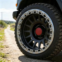 Nouvelles jantes en alliage d'aluminium forgé couleur or foncé Beadlock 17x8.5 ET-10 18-24 pouces 5x114.3 6x139.7 adaptées aux Charger SUV 4x4 personnalisées