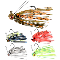 Leurre Chatterbait 7cm 9g, 5 couleurs, Jig Buzz Bait, Leurre Chatterbait à tête de poisson, Leurres à jupe en silicone, Jigs pour achigan, Spinnerbait, Hameçon de pêche