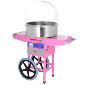 गर्म बिक्री वाणिज्यिक कैंडी सोता वेंडिंग मशीन गुलाबी रंग इलेक्ट्रिक कपास कैंडी सोता मशीन