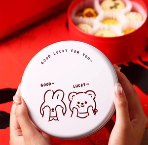 50pcs boîtes à biscuits personnalisées directes d'usine boîte de conserve ronde en métal blanc vide boîte en métal avec impression de Logo - Product Image 6