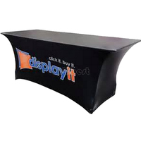 Présentoir de salon professionnel Nappe de table extensible et ajustée de 6 pieds avec logo personnalisé
