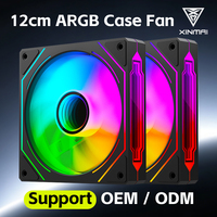 Ventilador de Refrigeración para PC XINMAI de 120 mm con Espejo Infinito ARGB PWM, 5V 3Pin, RGB Direccionable, Rodamiento Hidráulico, Fabricante OEM ODM