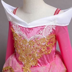 Costume de <span class=keywords><strong>belle</strong></span> <span class=keywords><strong>au</strong></span> <span class=keywords><strong>bois</strong></span> <span class=keywords><strong>dormant</strong></span> pour filles Aurora Princess Dress Up Clothes Cosplay Birthday Halloween Outfit - Product Image 6